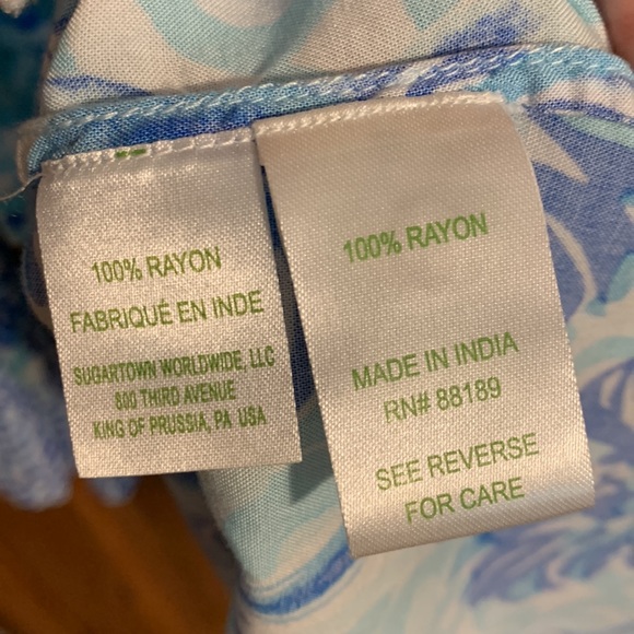L Lilly Pulitzer Keona tunic, Bennett Blue Out of the Blue print - Picture 5 of 6